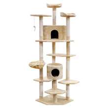 Load image into Gallery viewer, i.Pet Cat Tree 203cm Trees Scratching Post Scratcher Tower Condo House Furniture Wood Beige
