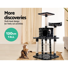 Load image into Gallery viewer, i.Pet Cat Tree 120cm Trees Scratching Post Scratcher Tower Condo House Furniture Wood 120cm
