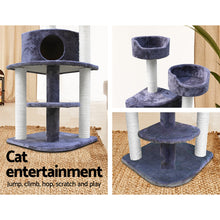 Load image into Gallery viewer, i.Pet Cat Tree Trees Scratching Post Scratcher Tower Condo House Grey 126cm
