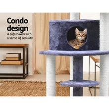 Load image into Gallery viewer, i.Pet Cat Tree Trees Scratching Post Scratcher Tower Condo House Grey 126cm
