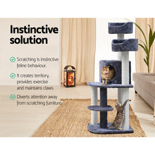 Load image into Gallery viewer, i.Pet Cat Tree Trees Scratching Post Scratcher Tower Condo House Grey 126cm
