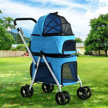 Load image into Gallery viewer, i.Pet Pet Stroller Dog Pram Large Cat Carrier Travel Foldable 4 Wheels Double
