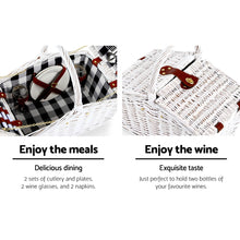 Load image into Gallery viewer, Alfresco 2 Person Picnic Basket Outdoor Insulated with Blanket
