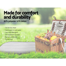 Load image into Gallery viewer, Alfresco 4 Person Picnic Basket Outdoor Insulated with Blanket
