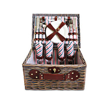 Load image into Gallery viewer, Alfresco 4 Person Picnic Basket Outdoor with Blanket
