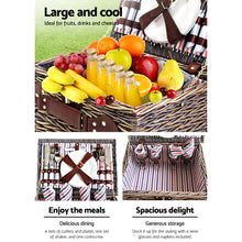 Load image into Gallery viewer, Alfresco 4 Person Picnic Basket Outdoor with Blanket
