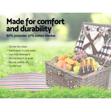 Load image into Gallery viewer, Alfresco 4 Person Picnic Basket Outdoor with Blanket
