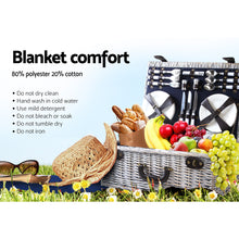 Load image into Gallery viewer, Alfresco 6 Person Picnic Basket Set Cooler Bag Wicker
