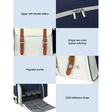 Load image into Gallery viewer, Alfresco Picnic Backpack Set Cooler Bag 4 Person Outdoor Liquor Blue
