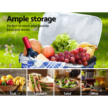 Load image into Gallery viewer, Alfresco Large Folding Picnic Bag Hamper for Camping Hiking, Insulated Lunch Cooler
