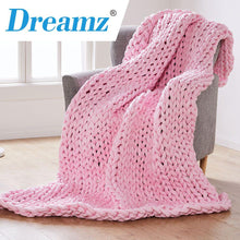 Load image into Gallery viewer, Pink Chunky Knit Throw Blanket 6.5KG-The White Mall-The White Mall
