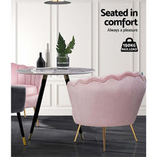 Load image into Gallery viewer, Pink Luxurious Velvet Shell Accent Armchair | Lounge Chair-Accent Chair-The White Mall

