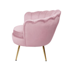 Load image into Gallery viewer, Pink Luxurious Velvet Shell Accent Armchair | Lounge Chair-Accent Chair-The White Mall
