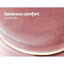 Load image into Gallery viewer, Pink Velvet Pouffee Ottoman-Furniture-The White Mall
