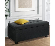Load image into Gallery viewer, Premium Storage Ottoman - Charcoal-Furniture-The White Mall
