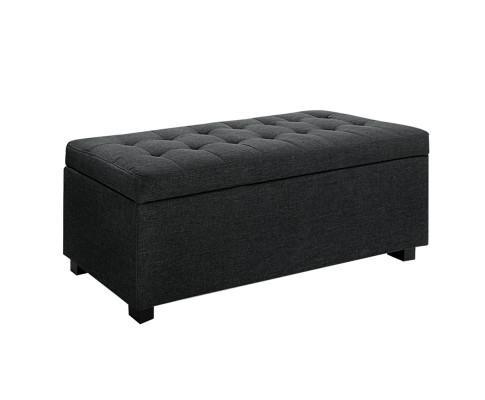 Premium Storage Ottoman - Charcoal-Furniture-The White Mall
