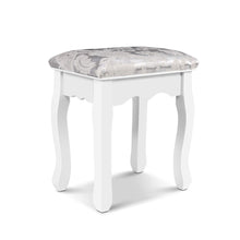 Load image into Gallery viewer, White, provincial, French, embroidered dressing table stool for sale at The White Mall. With free Australian shipping. 
