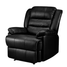 Load image into Gallery viewer, Artiss Recliner Chair Armchair Luxury Single Lounge Leather Black Cinema
