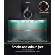 Load image into Gallery viewer, Devanti Pyramid Range Hood Rangehood 600mm 60cm Kitchen Canopy Black
