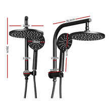 Load image into Gallery viewer, Cefito WELS 9&#39;&#39; Rain Shower Head Set Round Handheld High Pressure Wall Black

