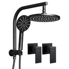 Load image into Gallery viewer, Cefito WELS 9&#39;&#39; Rain Shower Head Taps Round Handheld High Pressure Wall Black
