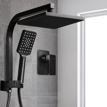 Load image into Gallery viewer, Cefito WELS 8&#39;&#39; Rain Shower Head Mixer Square Handheld High Pressure Wall Black
