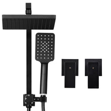 Load image into Gallery viewer, Cefito WELS 8&#39;&#39; Rain Shower Head Taps Square Handheld High Pressure Wall Black

