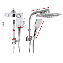 Load image into Gallery viewer, Cefito WELS 8&#39;&#39; Rain Shower Head Set Square Handheld High Pressure Wall Chrome
