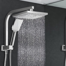 Load image into Gallery viewer, Cefito WELS 8&#39;&#39; Rain Shower Head Set Square Handheld High Pressure Wall Chrome
