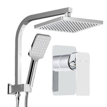 Load image into Gallery viewer, Cefito WELS 8&#39;&#39; Rain Shower Head Mixer Square Handheld High Pressure Wall Chrome
