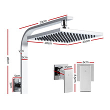 Load image into Gallery viewer, Cefito WElS 8&#39;&#39; Rain Shower Head Taps Square High Pressure Wall Arm DIY Chrome
