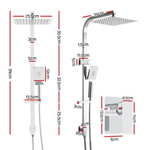 Load image into Gallery viewer, Cefito WELS 10&#39;&#39; Rain Shower Head Mixer Square Handheld High Pressure Wall Chrome
