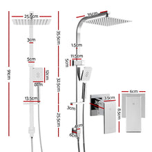 Load image into Gallery viewer, Cefito WELS 10&#39;&#39; Rain Shower Head Taps Round Handheld High Pressure Wall Chrome
