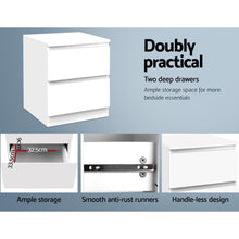 Load image into Gallery viewer, Simple White Minimalistic Scandinavian Bedside or Side Table-Furniture-The White Mall
