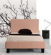 Load image into Gallery viewer, Single PU Leather Bed Frame in Pink-Beds &amp; Bed Frames-The White Mall
