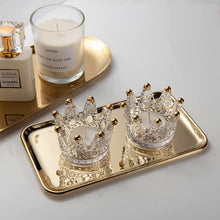 Load image into Gallery viewer, Small Gold Decorative Tray-Decorative Trays-The White Mall
