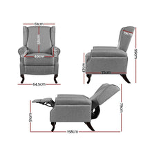 Load image into Gallery viewer, Stylish Grey Recliner Armchair, Lounge Chair-Recliner Armchair-The White Mall
