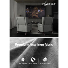 Load image into Gallery viewer, Stylish Grey Recliner Armchair, Lounge Chair-Recliner Armchair-The White Mall
