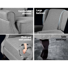 Load image into Gallery viewer, Stylish Grey Recliner Armchair, Lounge Chair-Recliner Armchair-The White Mall
