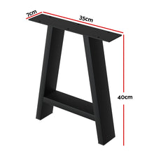 Load image into Gallery viewer, Artiss Set of 2 Table Legs Coffee Dining Table Legs DIY Metal Leg 40X30cm
