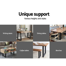 Load image into Gallery viewer, 2x Coffee Dining Table Legs Steel Industrial Vintage Bench Metal Box Shape 400MM

