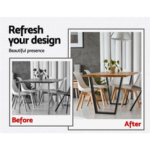 Load image into Gallery viewer, Artiss 2x Coffee Dining Table Legs 71x65/40CM Industrial Vintage Bench Metal Trapezoid
