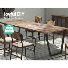 Load image into Gallery viewer, Artiss 2x Coffee Dining Table Legs 71x65/40CM Industrial Vintage Bench Metal Trapezoid
