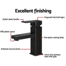 Load image into Gallery viewer, Cefito Basin Mixer Tap Faucet Bathroom Vanity Counter Top WELS Standard Brass Black
