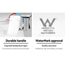 Load image into Gallery viewer, Cefito WELS Bathroom Tap Wall Square Silver Basin Mixer Taps Vanity Brass Faucet
