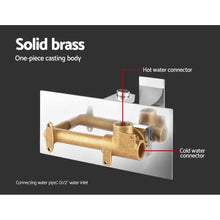 Load image into Gallery viewer, Cefito WELS Bathroom Tap Wall Square Silver Basin Mixer Taps Vanity Brass Faucet
