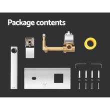 Load image into Gallery viewer, Cefito WELS Bathroom Tap Wall Square Silver Basin Mixer Taps Vanity Brass Faucet
