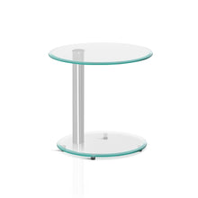 Load image into Gallery viewer, Artiss Side Coffee Table Bedside Furniture Oval Tempered Glass Top 2 Tier
