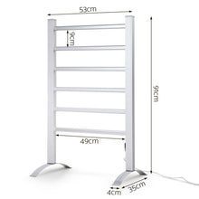 Load image into Gallery viewer, Devanti Electric Heated Towel Rail Rails Warmer Rack Aluminium 6 Bars
