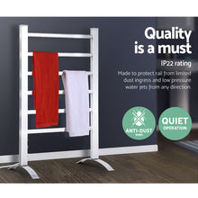 Load image into Gallery viewer, Devanti Electric Heated Towel Rail Rails Warmer Rack Aluminium 6 Bars
